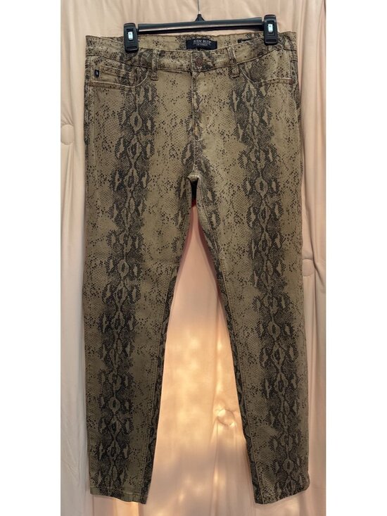 Judy Blue Denim - Judy Blue Green Snakeskin Print Jeans Skinny Fit 13/31